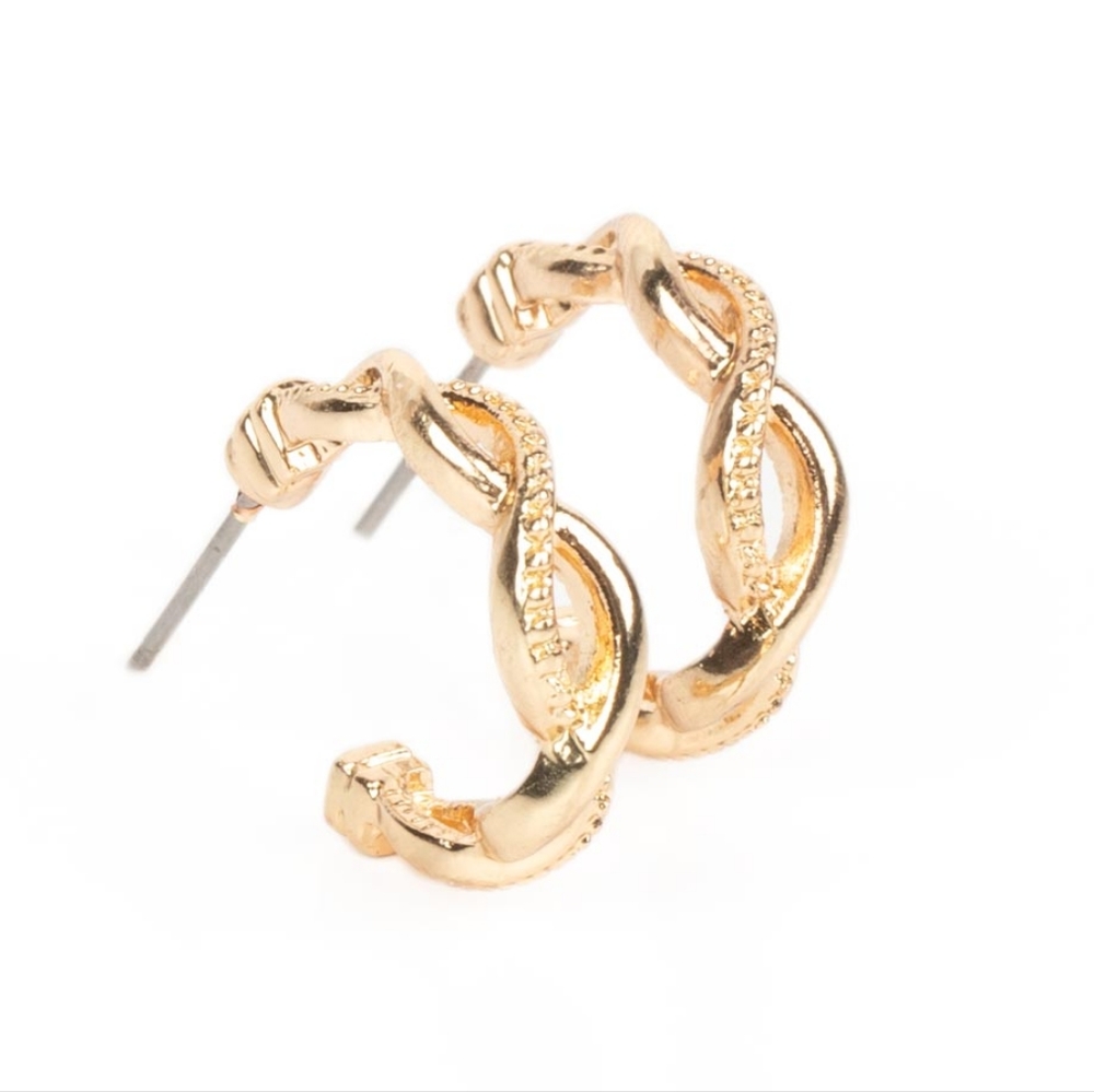 Infinite Incandescence Gold Hoops Post Earrings Fabulous